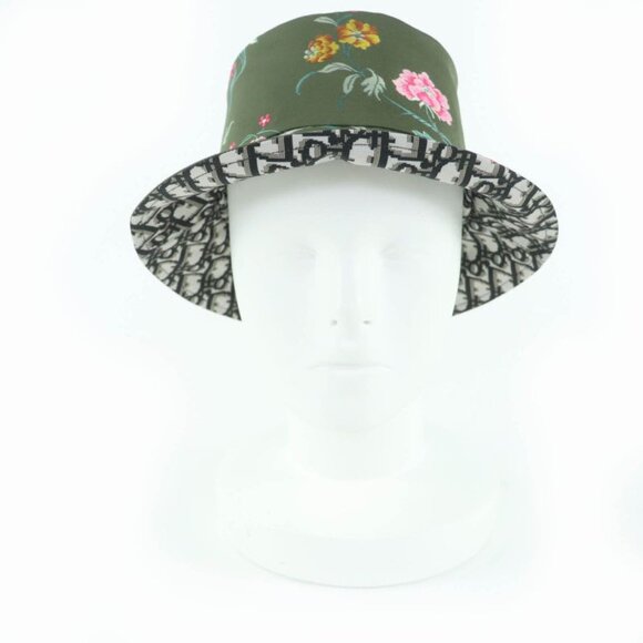 Christian Dior 32 Pfl923 I153 Teddy-d Oblique Reversible Bucket Hat Khaki 56 main image 7